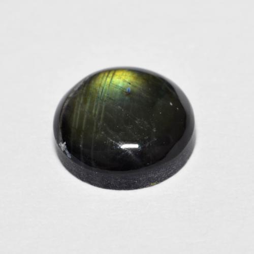 Espectrolita multicolorido natural 1,72ct, corte redondo, opaco