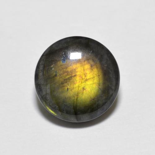 Espectrolita multicolorido natural 1,60ct, corte redondo, opaco