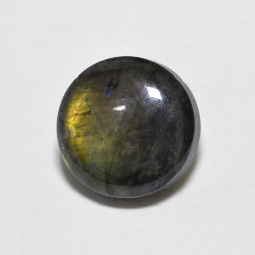 Espectrolita multicolorido natural 1,60ct, corte redondo, opaco