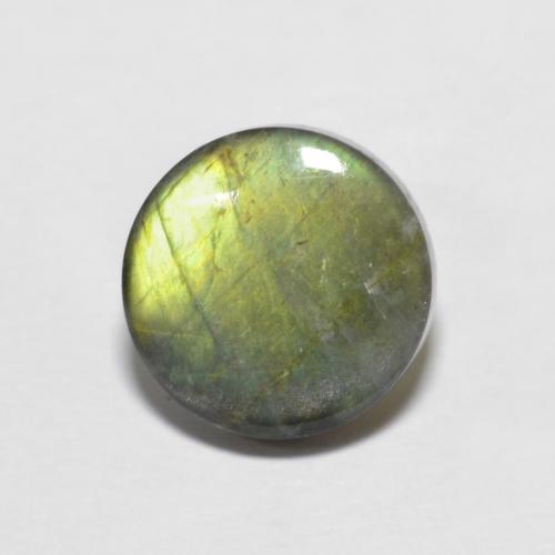 Espectrolita multicolorido natural 1,44ct, corte redondo, opaco