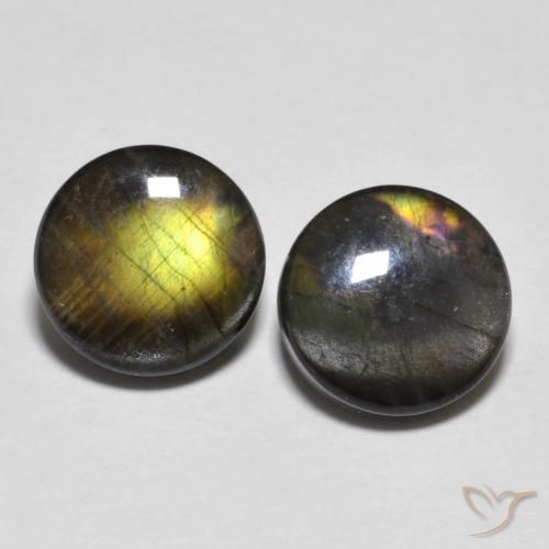 3.53ctw Natural Multicolorido Spectrolite, Redondo, Opaco