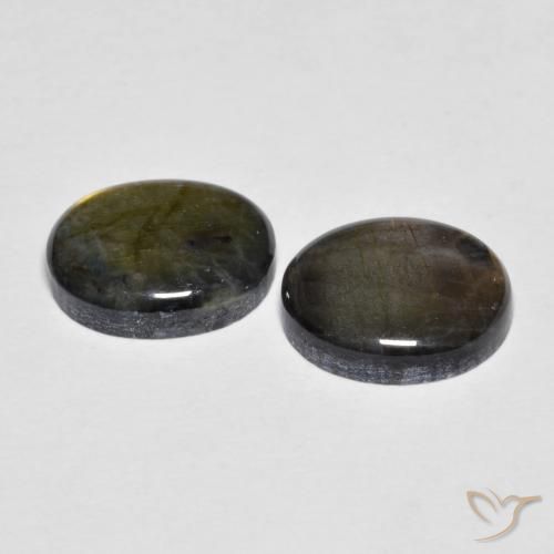 Pedras preciosas de Spectrolite Multicolorido natural de 4.35 ct, oval, Opaco