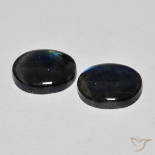 Pedras preciosas de Spectrolite Multicolorido natural de 4.14 ct, oval, Opaco