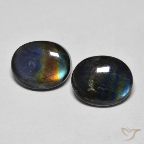 4.19ctw Natural Multicolorido Spectrolite, oval, Opaco