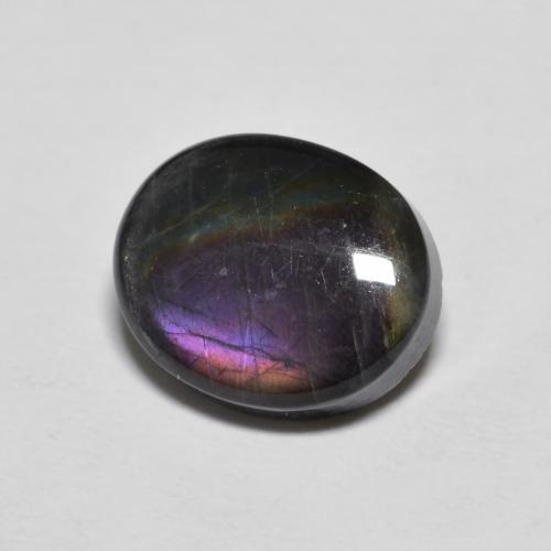 Espectrolita multicolorido natural 2,36ct, corte oval, opaco