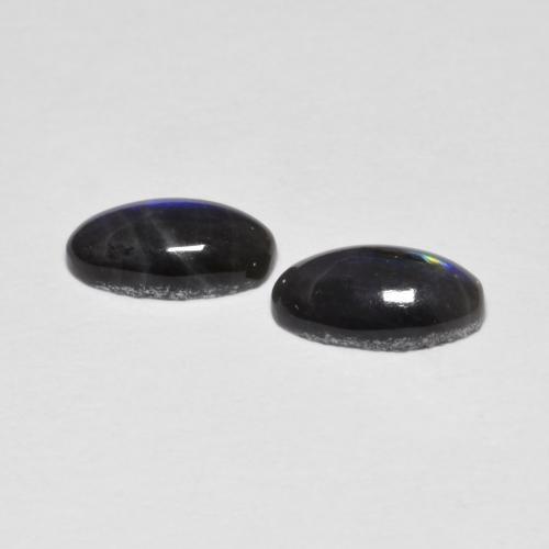 Pedras preciosas de espectrolita multicolorido natural de 1,37 ct, corte oval, opaco