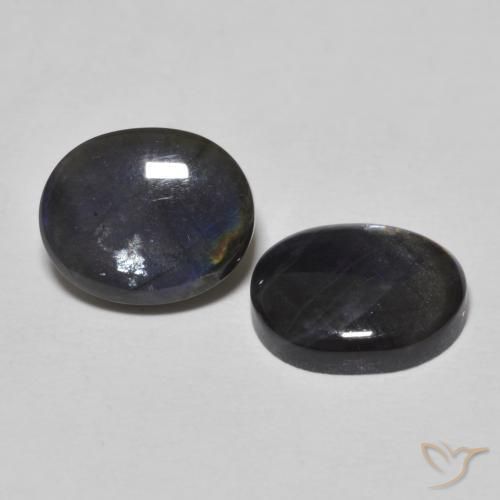 Pedras preciosas de Spectrolite Multicolorido natural de 4.24 ct, oval, Opaco
