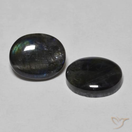 Pedras preciosas de Spectrolite Multicolorido natural de 4.15 ct, oval, Opaco