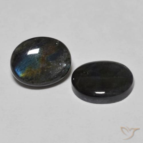 Pedras preciosas de Spectrolite Multicolorido natural de 4.18 ct, oval, Opaco