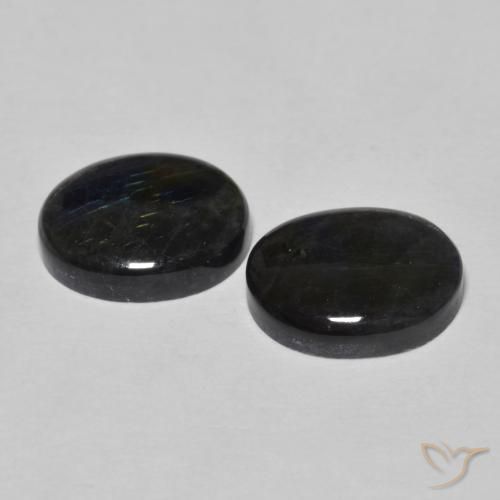 Pedras preciosas de Spectrolite Multicolorido natural de 4.18 ct, oval, Opaco