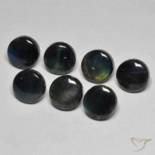 1.83ct Natural Multicolorido Spectrolite, Redondo, Opaco