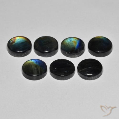 Spectrolite Multicolorido Natural 1.83ct, Redondo, Opaco
