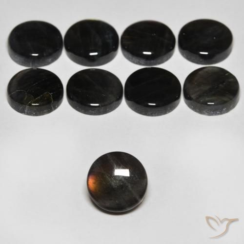 Spectrolite Multicolorido Natural 1.79ct, Redondo, Opaco