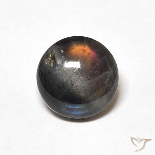 1.71ct Natural Multicolorido Spectrolite, Redondo, Opaco