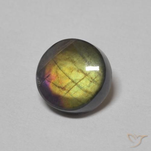 Spectrolite Multicolorido Natural 1.30ct, Redondo, Opaco