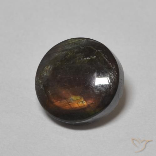 Spectrolite Multicolorido Natural 1.51ct, Redondo, Opaco