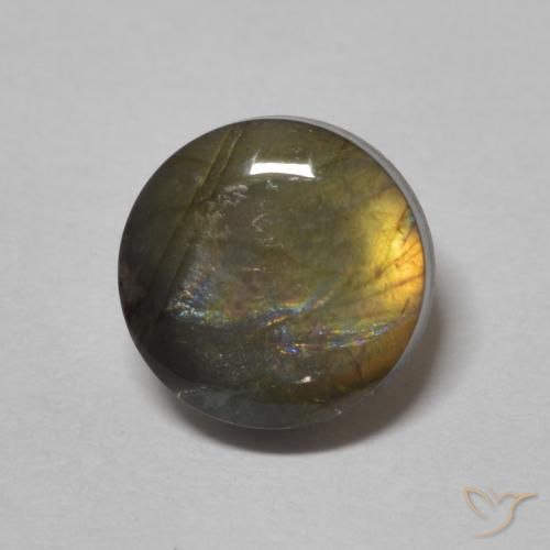 1.66ct Natural Multicolorido Spectrolite, Redondo, Opaco