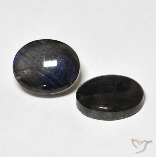 Pedras preciosas de Spectrolite Multicolorido natural de 4.16 ct, oval, Opaco