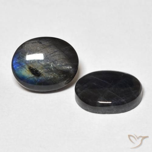 Pedras preciosas de Spectrolite Multicolorido natural de 4.34 ct, oval, Opaco