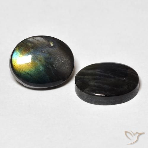 Pedras preciosas de Spectrolite Multicolorido natural de 4.37 ct, oval, Opaco