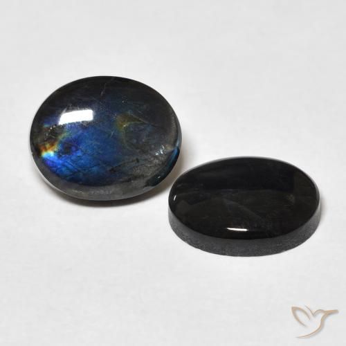 Pedras preciosas de Spectrolite Multicolorido natural de 4.36 ct, oval, Opaco