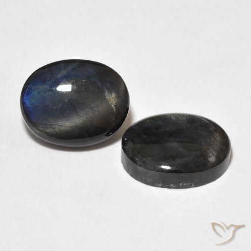 Pedras preciosas de Spectrolite Multicolorido natural de 4.38 ct, oval, Opaco
