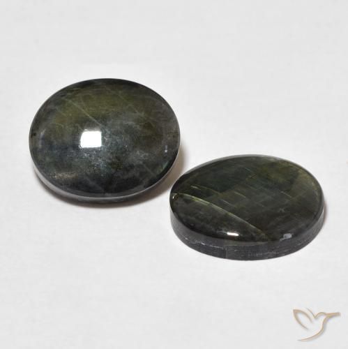 Pedras preciosas de Spectrolite Multicolorido natural de 4.29 ct, oval, Opaco