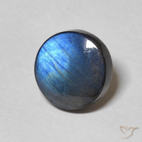 Espectrolita multicolorido natural 2,34ct, corte redondo, opaco