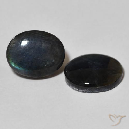 Pedras preciosas de Spectrolite Multicolorido natural de 4.22 ct, oval, Opaco