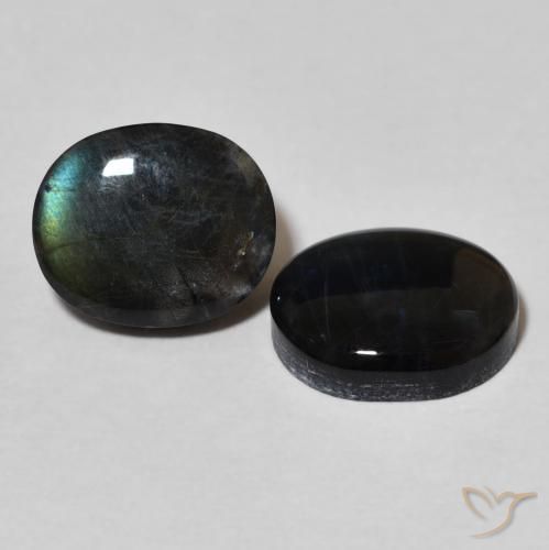 Pedras preciosas de Spectrolite Multicolorido natural de 4.39 ct, oval, Opaco