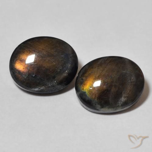 4.38ctw Natural Multicolorido Spectrolite, oval, Opaco
