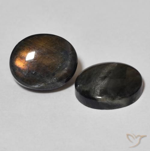 Pedras preciosas de Spectrolite Multicolorido natural de 4.38 ct, oval, Opaco