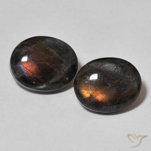 4.18ctw Natural Multicolorido Spectrolite, oval, Opaco