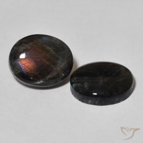 Pedras preciosas de Spectrolite Multicolorido natural de 4.18 ct, oval, Opaco