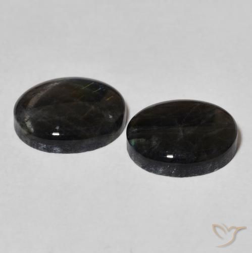Pedras preciosas de Spectrolite Multicolorido natural de 4.18 ct, oval, Opaco