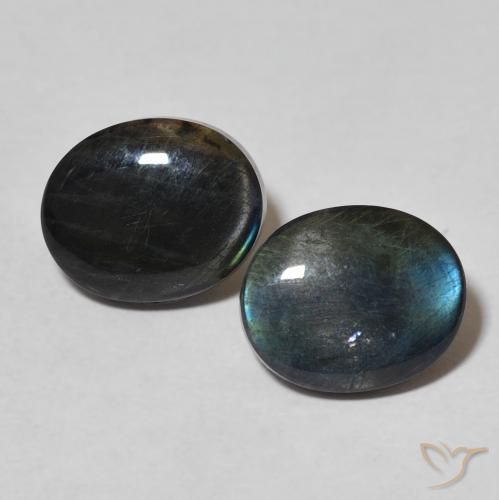 4.18ctw Natural Multicolorido Spectrolite, oval, Opaco
