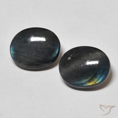 4.09ctw Natural Multicolorido Spectrolite, oval, Opaco
