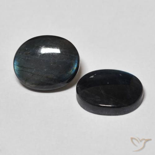 Pedras preciosas de Spectrolite Multicolorido natural de 4.09 ct, oval, Opaco
