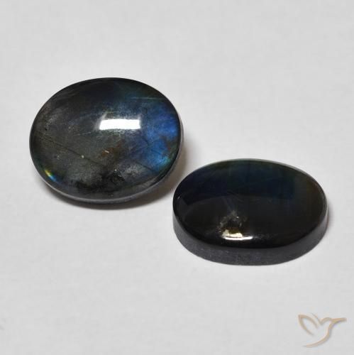 Pedras preciosas de Spectrolite Multicolorido natural de 4.41 ct, oval, Opaco