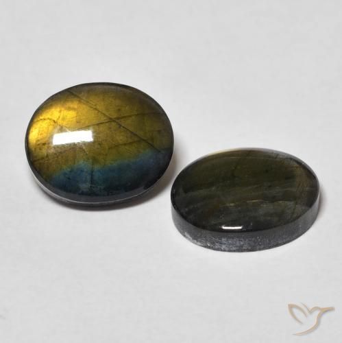 Pedras preciosas de Spectrolite Multicolorido natural de 4.37 ct, oval, Opaco