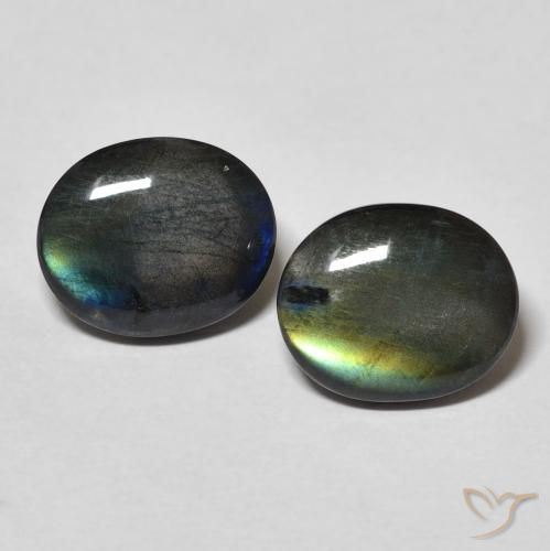 4.09ctw Natural Multicolorido Spectrolite, oval, Opaco