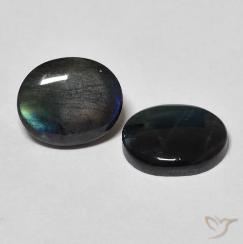 Pedras preciosas de Spectrolite Multicolorido natural de 4.09 ct, oval, Opaco