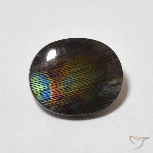2.00ct Natural Multicolorido Spectrolite, oval, Opaco