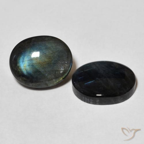 Pedras preciosas de Spectrolite Multicolorido natural de 4.44 ct, oval, Opaco