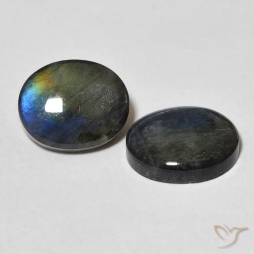 Pedras preciosas de Spectrolite Multicolorido natural de 4.34 ct, oval, Opaco