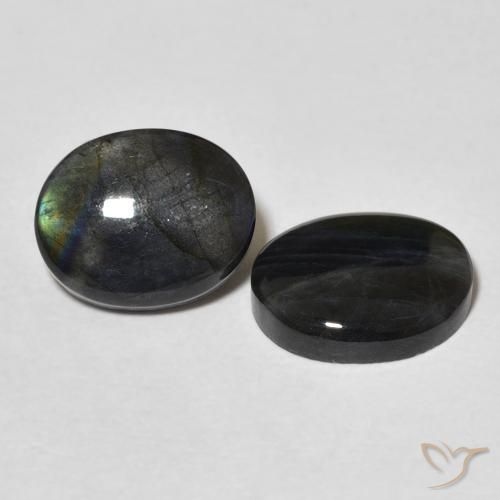 Pedras preciosas de Spectrolite Multicolorido natural de 4.16 ct, oval, Opaco