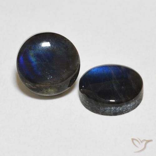 Pedras preciosas de Spectrolite Multicolorido natural de 3.73 ct, Redondo, Opaco