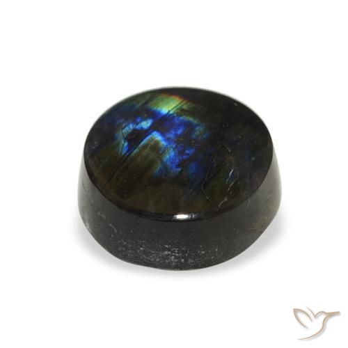 Spectrolite Multicolorido Natural 1.46ct, Redondo, Opaco