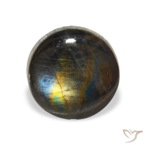1.59ct Natural Multicolorido Spectrolite, Redondo, Opaco