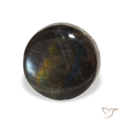 Spectrolite Multicolorido Natural 1.59ct, Redondo, Opaco